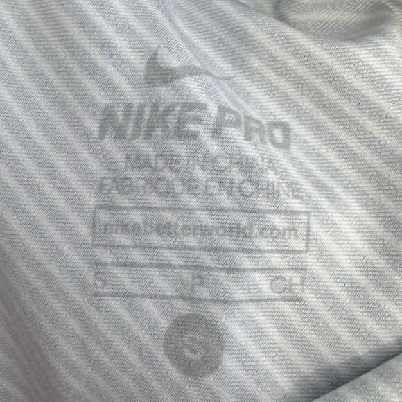 Nike Pro Mens Hyperwarm Compression Tights Size S White Black Logo Training Gym - Picture 6 of 8